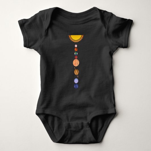 Planeten des Sonnensystems Baby Strampler (Vorderseite)