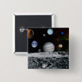 Planeten des Sonnensystems Button (Vorne & Hinten)