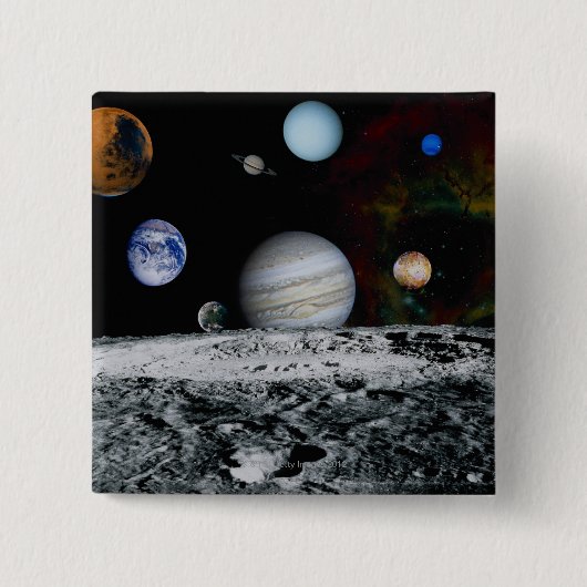 Planeten des Sonnensystems Button (Vorderseite)