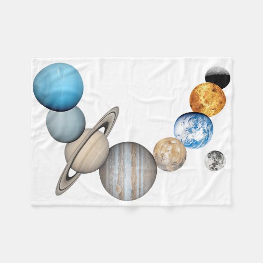 Planeten des Sonnensystems (Farbveränderlich) Fleecedecke (Vorderseite (Horizontal))