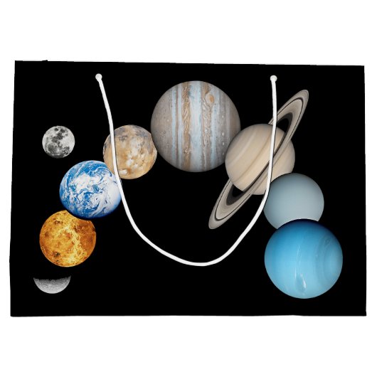 Planeten des Sonnensystems (Farbveränderlich) Große Geschenktüte (Rückseite)