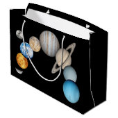 Planeten des Sonnensystems (Farbveränderlich) Große Geschenktüte (Rückseite Schrägansicht)