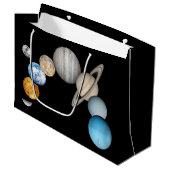 Planeten des Sonnensystems (Farbveränderlich) Große Geschenktüte (Vorderseite Schrägansicht)