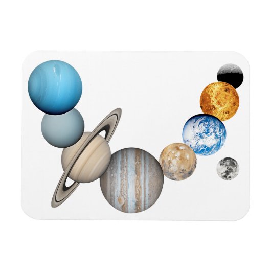 Planeten des Sonnensystems (Farbveränderlich) Magnet (Horizontal)