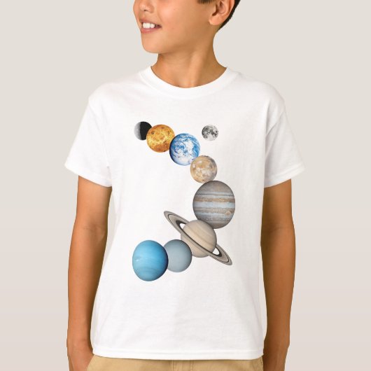 Planeten des Sonnensystems (Farbveränderlich) T-Shirt (Vorderseite)