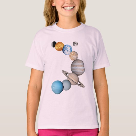 Planeten des Sonnensystems (Farbveränderlich) T-Shirt (Vorderseite)
