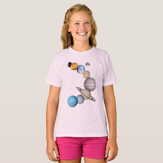 Planeten des Sonnensystems (Farbveränderlich) T-Shirt (Vorne ganz)