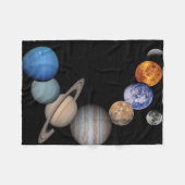 Planeten des Sonnensystems Fleecedecke (Vorderseite (Horizontal))