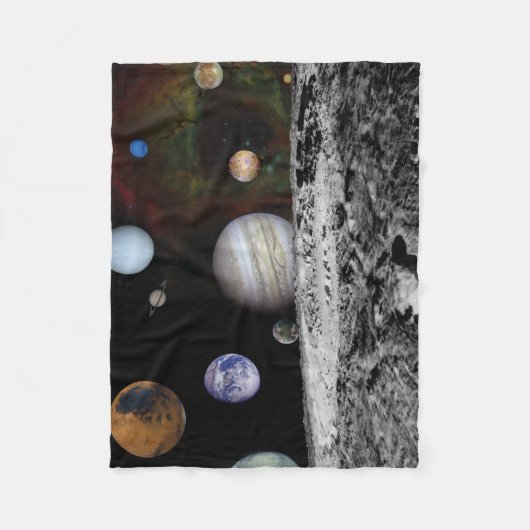 Planeten des Sonnensystems Fleecedecke (Vorderseite)
