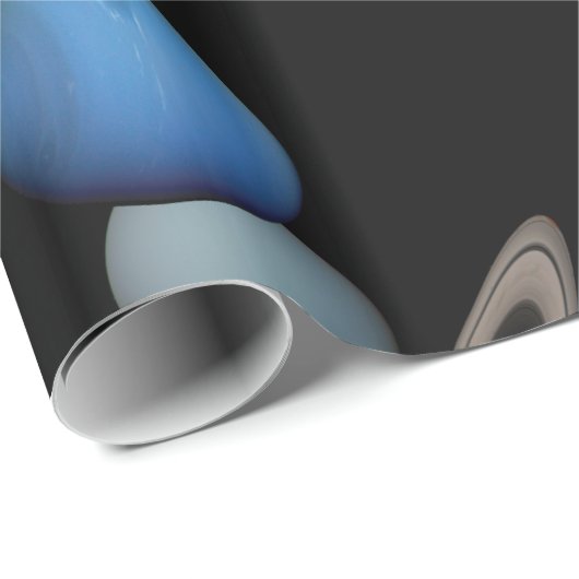 Planeten des Sonnensystems Geschenkpapier (Rolleneckpunkt)