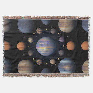 Planeten des Sonnensystems im Weltraum angeordnet Decke
