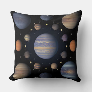 Planeten des Sonnensystems im Weltraum angeordnet Kissen