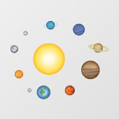 Planeten des Sonnensystems Kreative Bildung Fensteraufkleber (Blatt)