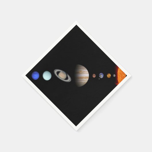 PLANETEN DES SONNENSYSTEMS, kundenspezifische Papi Serviette (Ecke)