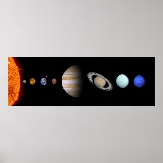 PLANETEN DES SONNENSYSTEMS, kundenspezifisches Mat Poster (Vorne)