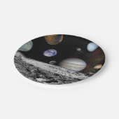 Planeten des Sonnensystems Pappteller (Schrägansicht)