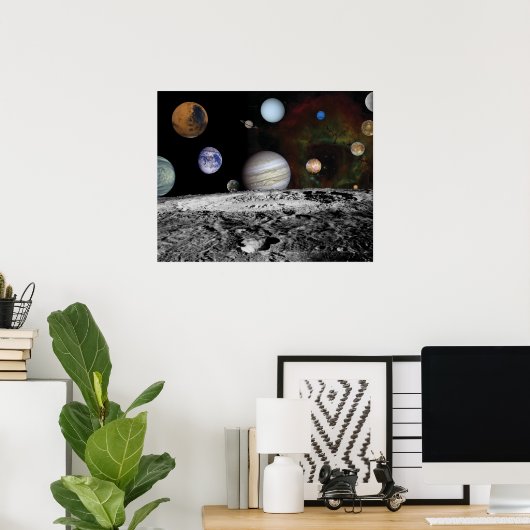 Planeten des Sonnensystems Poster (Heimbüro)