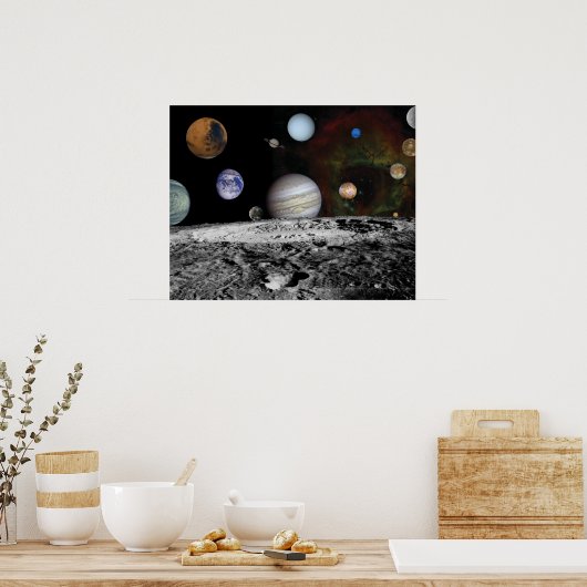 Planeten des Sonnensystems Poster (Küche)