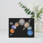 Planeten des Sonnensystems Postkarte (Stehend Vorderseite)