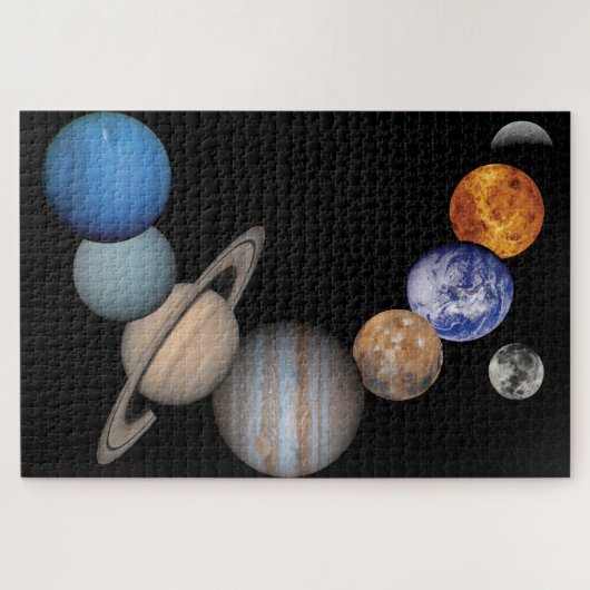 Planeten des Sonnensystems Puzzle (Horizontal)