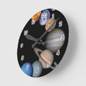 Planeten des Sonnensystems Runde Wanduhr (Winkel)