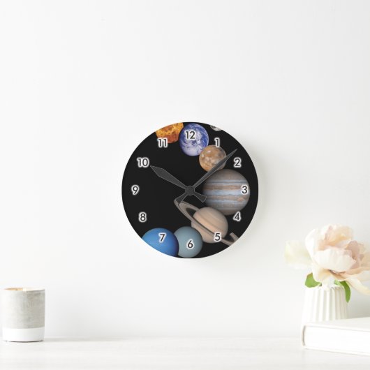 Planeten des Sonnensystems Runde Wanduhr (Zuhause)