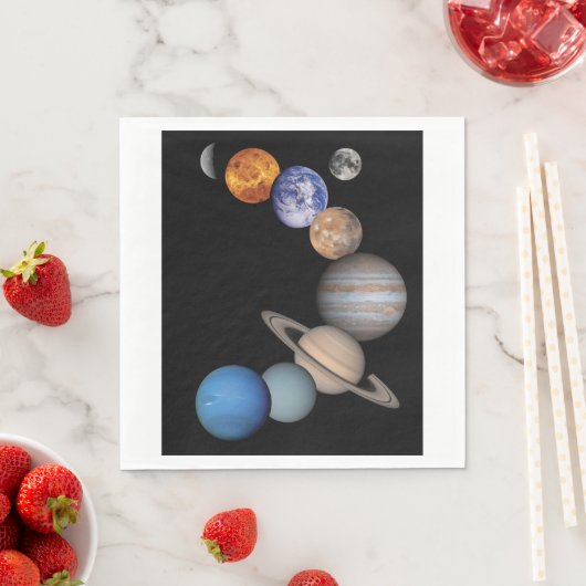 Planeten des Sonnensystems Serviette (Beispiel)