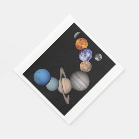 Planeten des Sonnensystems Serviette (Ecke)