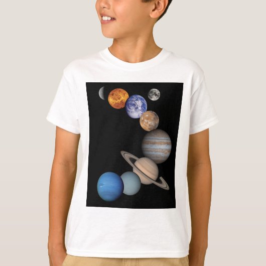 Planeten des Sonnensystems T-Shirt (Vorderseite)