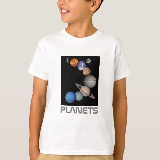 Planeten des Sonnensystems T-Shirt (Vorderseite)