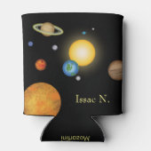 Planeten des Sonnensystems Tief dunkler Raum Dosenkühler (Rückseite)