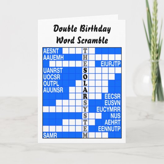 Planeten des Sonnensystems und Mondmetall Karte (Vorderseite)