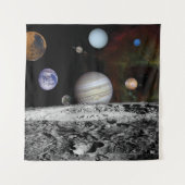 Planeten des Sonnensystems Wandteppich (Vorderseite)