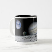 Planeten des Sonnensystems Zweifarbige Tasse (Vorderseite Links)