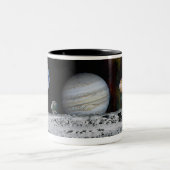 Planeten des Sonnensystems Zweifarbige Tasse (Mittel)