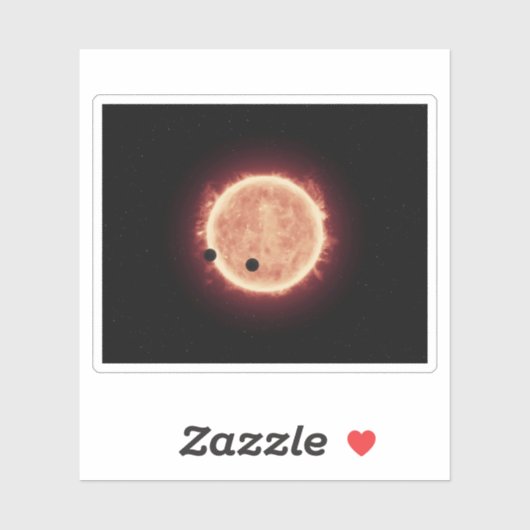 Planeten, die den roten Zwergstern in Trappist-1 ü Aufkleber (Blatt)