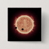 Planeten, die den roten Zwergstern in Trappist-1 ü Button (Vorderseite)