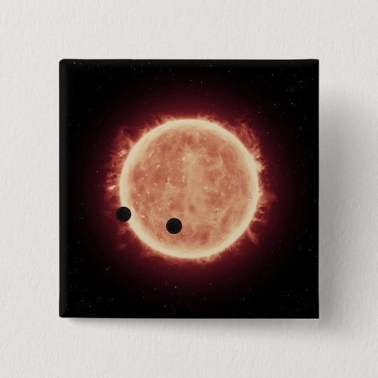 Planeten, die den roten Zwergstern in Trappist-1 ü Button (Vorderseite)