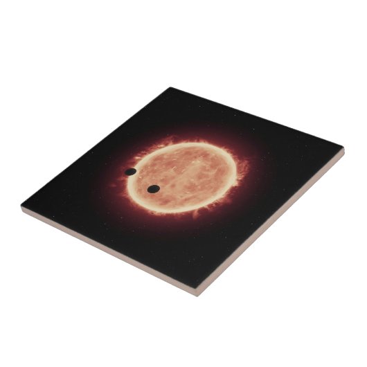 Planeten, die den roten Zwergstern in Trappist-1 ü Fliese (Seite)