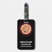 Planeten, die den roten Zwergstern in Trappist-1 ü Gepäckanhänger (Rückseite vertikal)