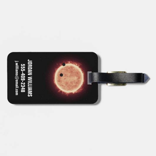 Planeten, die den roten Zwergstern in Trappist-1 ü Gepäckanhänger (Rückseite horizontal)