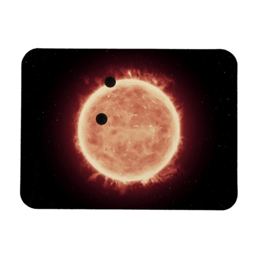 Planeten, die den roten Zwergstern in Trappist-1 ü Magnet (Horizontal)