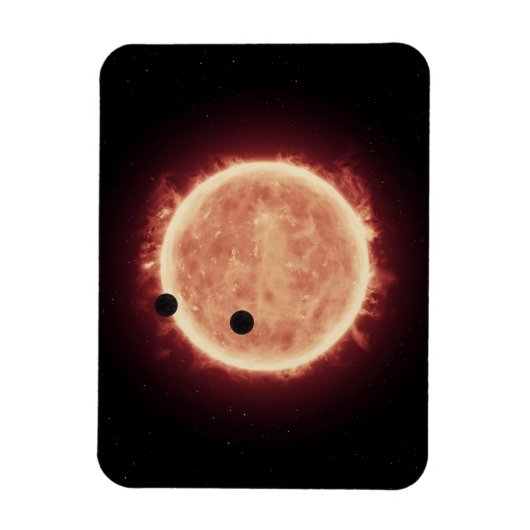 Planeten, die den roten Zwergstern in Trappist-1 ü Magnet (Vertikal)