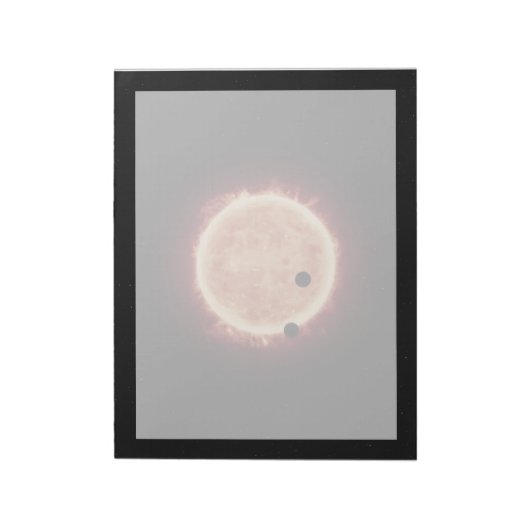 Planeten, die den roten Zwergstern in Trappist-1 ü Notizblock (Rotiert)