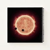 Planeten, die den roten Zwergstern in Trappist-1 ü Notizblock (Rückseite)