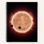Planeten, die den roten Zwergstern in Trappist-1 ü Notizblock (Vorderseite)