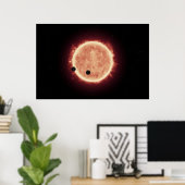 Planeten, die den roten Zwergstern in Trappist-1 ü Poster (Heimbüro)