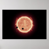 Planeten, die den roten Zwergstern in Trappist-1 ü Poster (Vorne)