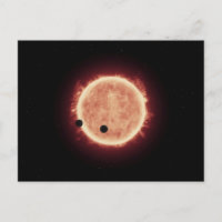 Planeten, die den roten Zwergstern in Trappist-1 ü