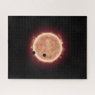 Planeten, die den roten Zwergstern in Trappist-1 ü Puzzle